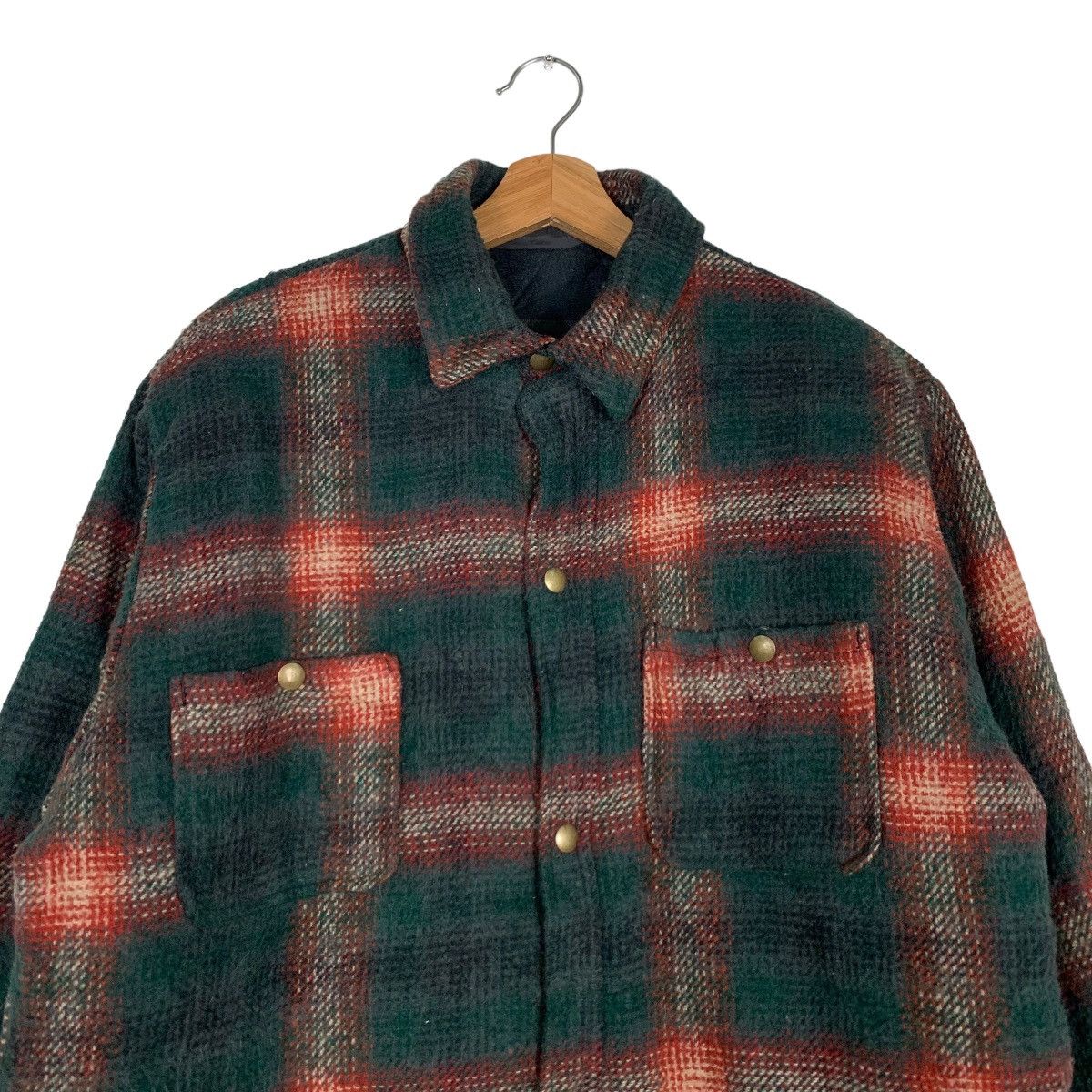 Flannel CAL CRAFT Shadow Plaid Checked Flannel Jacket #0016-C1 Size US M / EU 48-50 / 2 - 3 Thumbnail