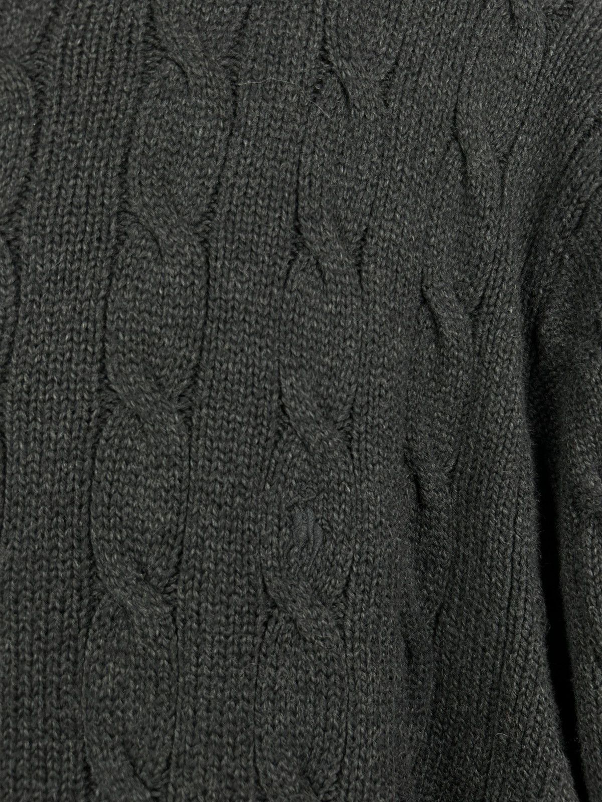 Polo Ralph Lauren Polo Ralph Lauren Total Black Cable Knit Sweater Size XL Size US XL / EU 56 / 4 - 5 Thumbnail