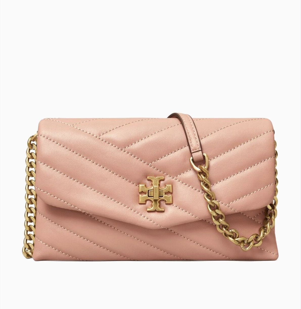 Tory Burch Tory Burch Kira Chevron Quilted Chain in pink leather bag Size ONE SIZE - 1 Thumbnail