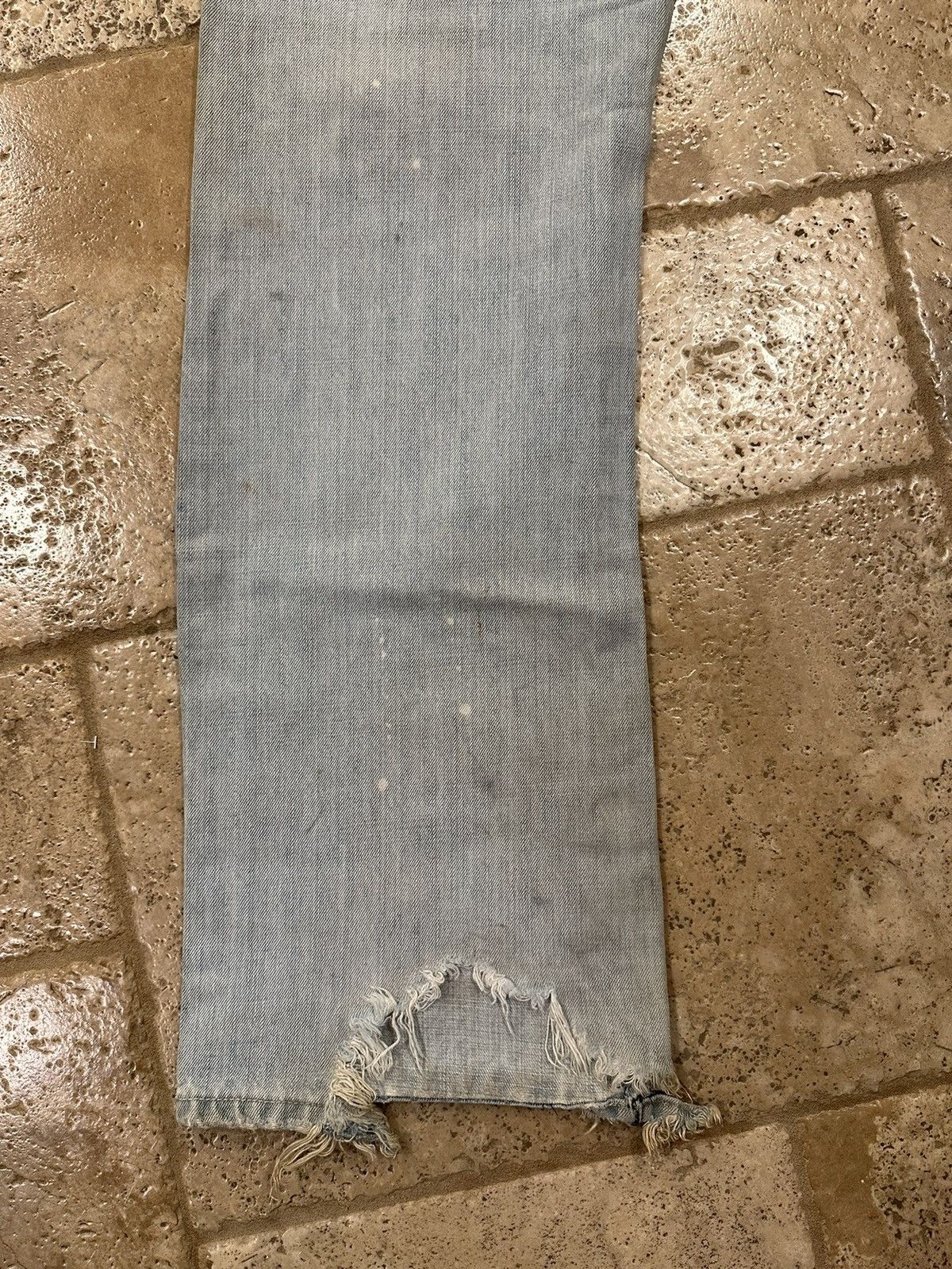 Vintage Vintage Bootcut Flare Trashed Distressed Blue Denim Jeans Size US 32 / EU 48 - 10 Thumbnail