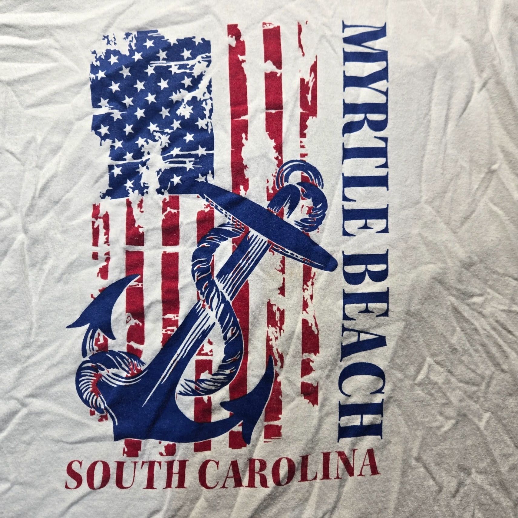 Vintage Myrtle Beach SC South Carolina White Tee T Shirt Adult Men's Size M Medium Shirt Mens White Beach Graphic Short Sleeve Crew Neck Size US M / EU 48-50 / 2 - 2 Thumbnail