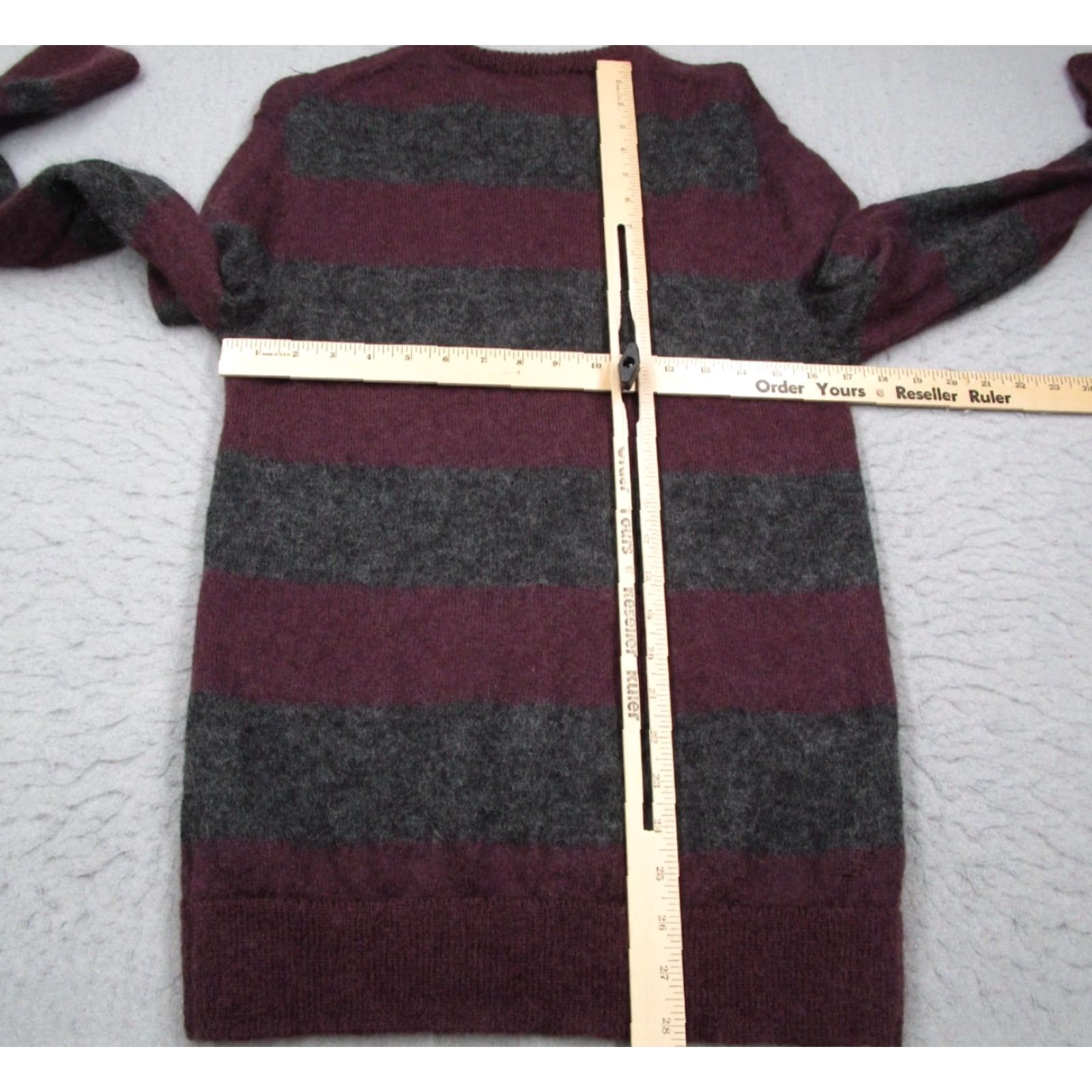 Todd Snyder Todd Snyder Sweater Mens Medium Red Striped Crew Neck Mohair Merino Blend Pullover Size US M / EU 48-50 / 2 - 4 Thumbnail