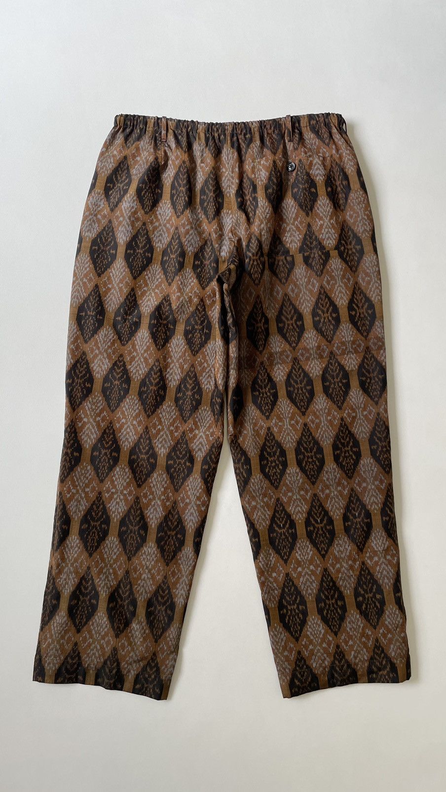 Dries Van Noten IKAT Weave Silk Mix Wide Leg Pants Size US 36 / EU 52 - 12 Thumbnail
