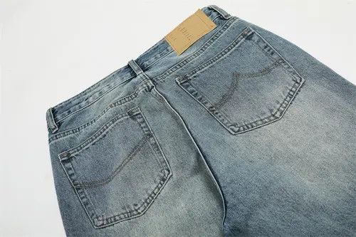 Jean American distressed washed hiphop tie-dyed flared jeans Size US 32 / EU 48 - 4 Thumbnail