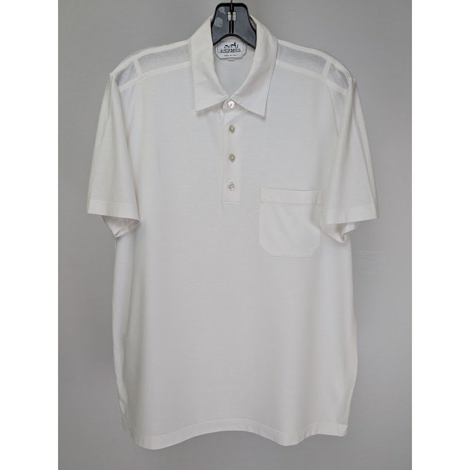 Hermes o1rshd1 CC20 Polo Shirt in White Size US M / EU 48-50 / 2 - 1 Thumbnail