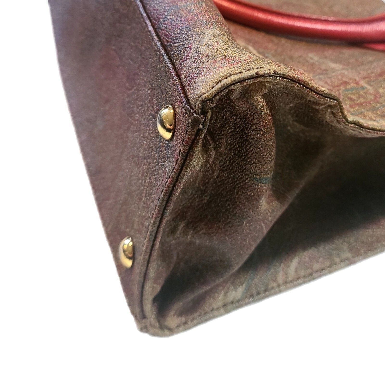 Etro Etro | Paisley Print Coated Canvas & Pink Leather Handbag Size ONE SIZE - 6 Thumbnail