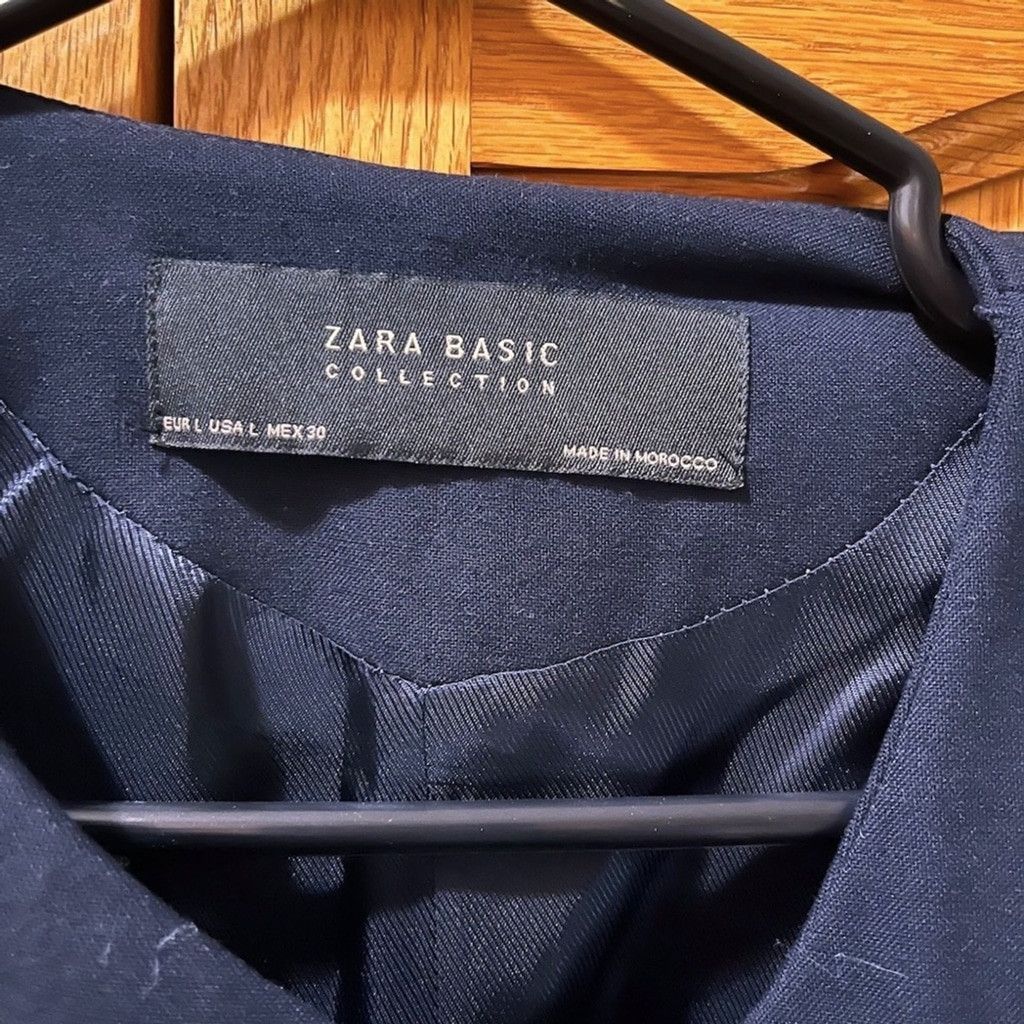 Zara Zara Basic Collection Large navy blazer Size L / US 10 / IT 46 - 2 Thumbnail