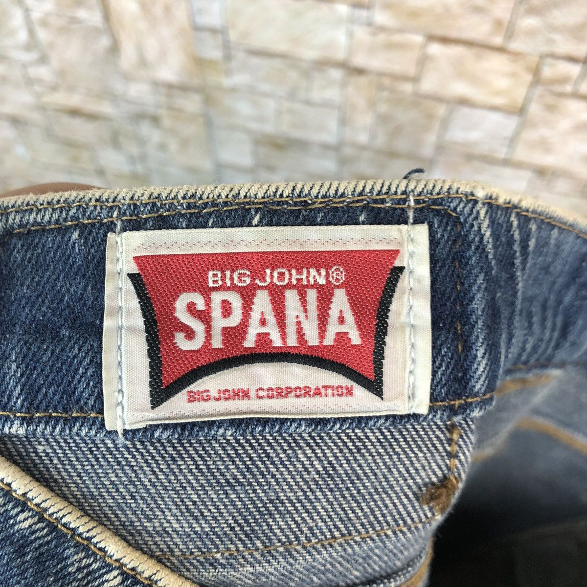 Big John Big John vintage dirty Spana Blue Denim Pants #A1000 Size US 31 - 18 Thumbnail