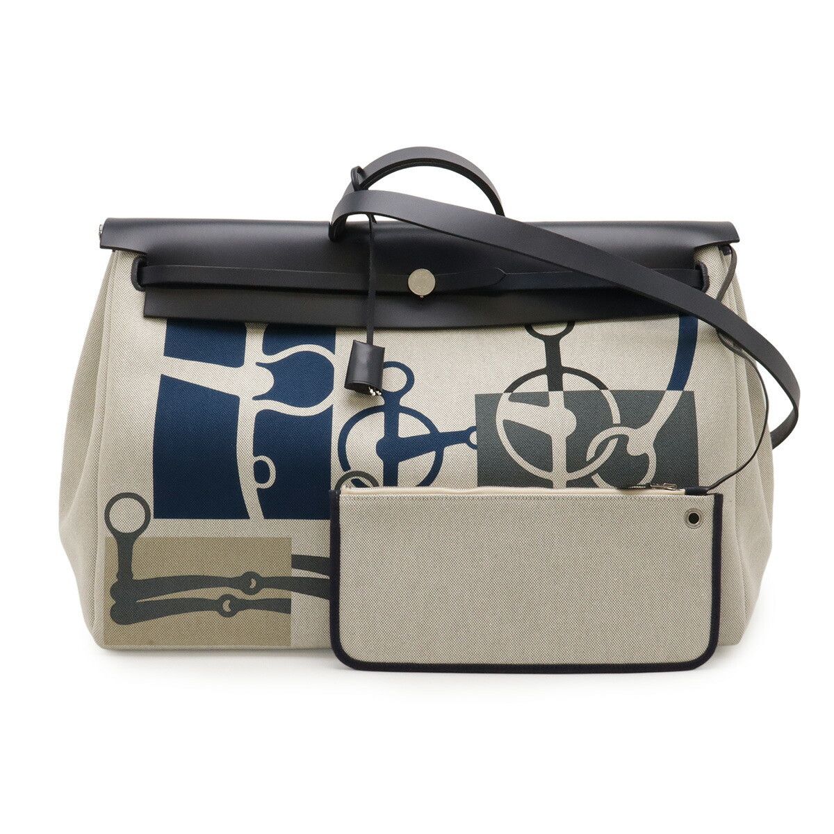 Hermes Hermes Hermès Herbag Zip50 Retourne Toile H Plume 2way Bag Textile Travel Bag Stamp B (2023) DUTY FREE for USA Size ONE SIZE - 1 Thumbnail