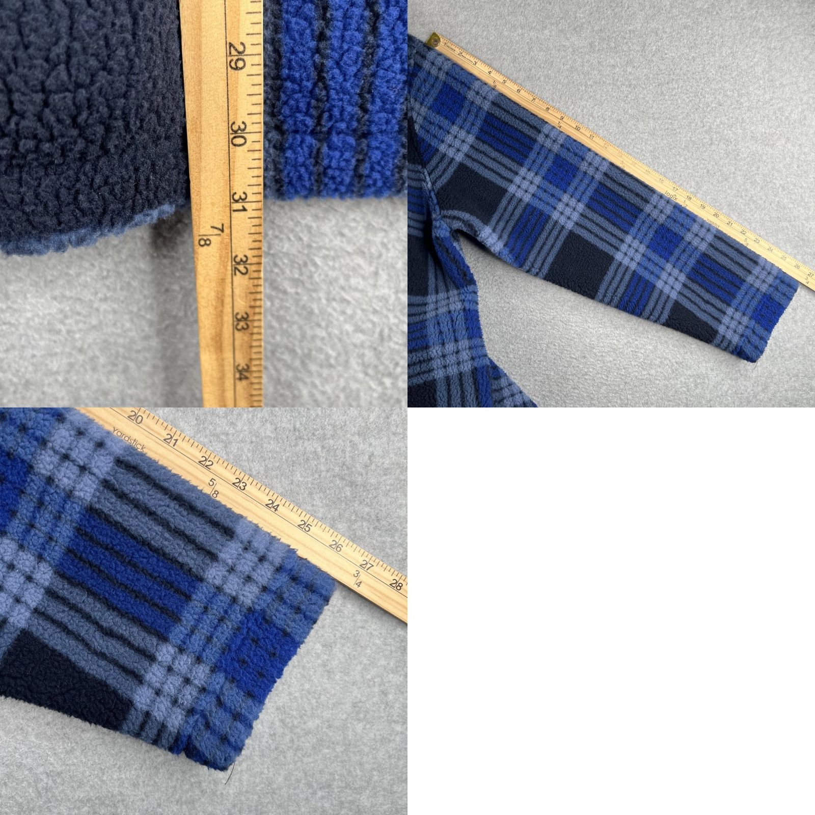 Quiksilver Quiksilver Jacket Mens L Blue Plaid Full Zip Pockets Sherpa Fleece Bomber Outdoor Winter Casual Size US L / EU 52-54 / 3 - 9 Thumbnail