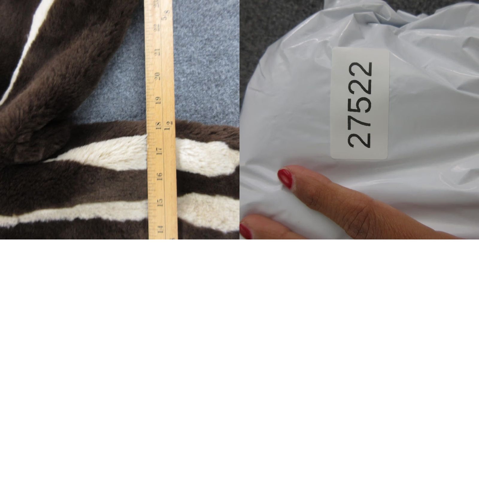 Vintage Attico Jacket Womens 0 Brown Faux Fur Sarah Striped Collared Hook Eye Short Size 25" / US 0 / IT 36 - 9 Thumbnail