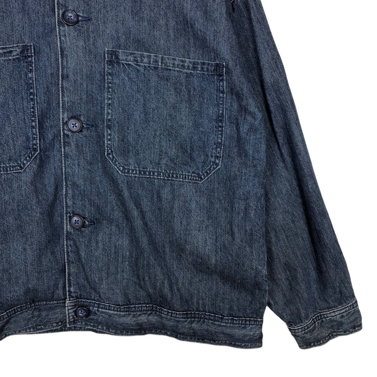 Japanese Brand 🔥90’s Vtg Denim Jacket Biker GU Japan Issey Miyake Size US XL / EU 56 / 4 - 5 Thumbnail