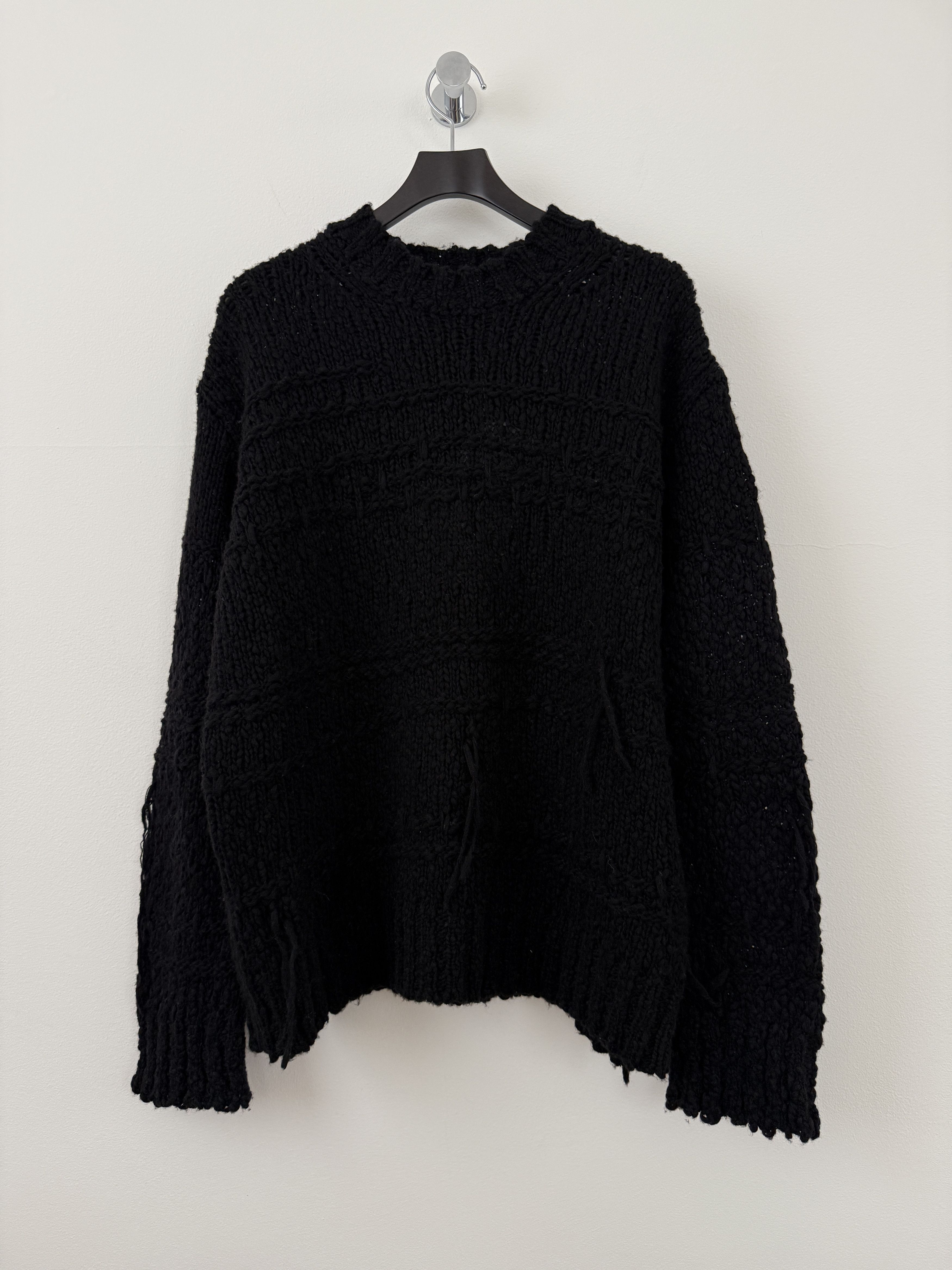 Other Atomofactory Black Distressed Sweater Size US XL / EU 56 / 4 - 2 Thumbnail