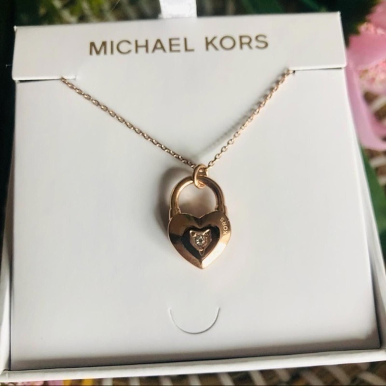 Michael Kors Michael Kors Rose Gold Heart Necklace NWT Size ONE SIZE - 3 Thumbnail
