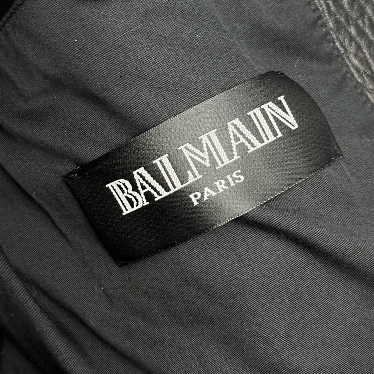 Balmain Balmain men’s Black leather biker jacket 52 luxury Size US L / EU 52-54 / 3 - 5 Thumbnail