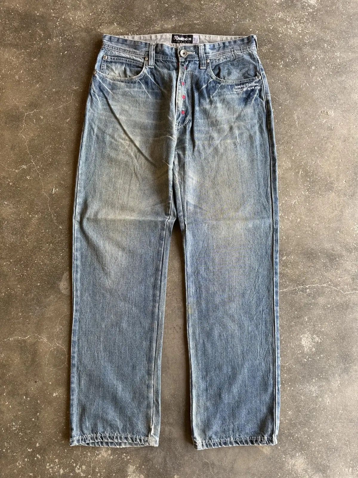 W32 L31 🔥 VINTAGE REAL BVOICE JEANS HIDDEN RIVET DENIM PANTS