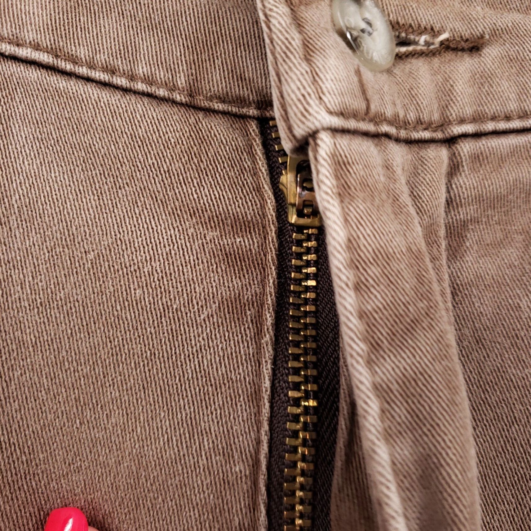 Lee Lee Khakis Pants Womens 4 Chino Flat Front Brown Straight Pockets Regular Size 27" / US 4 / IT 40 - 5 Thumbnail