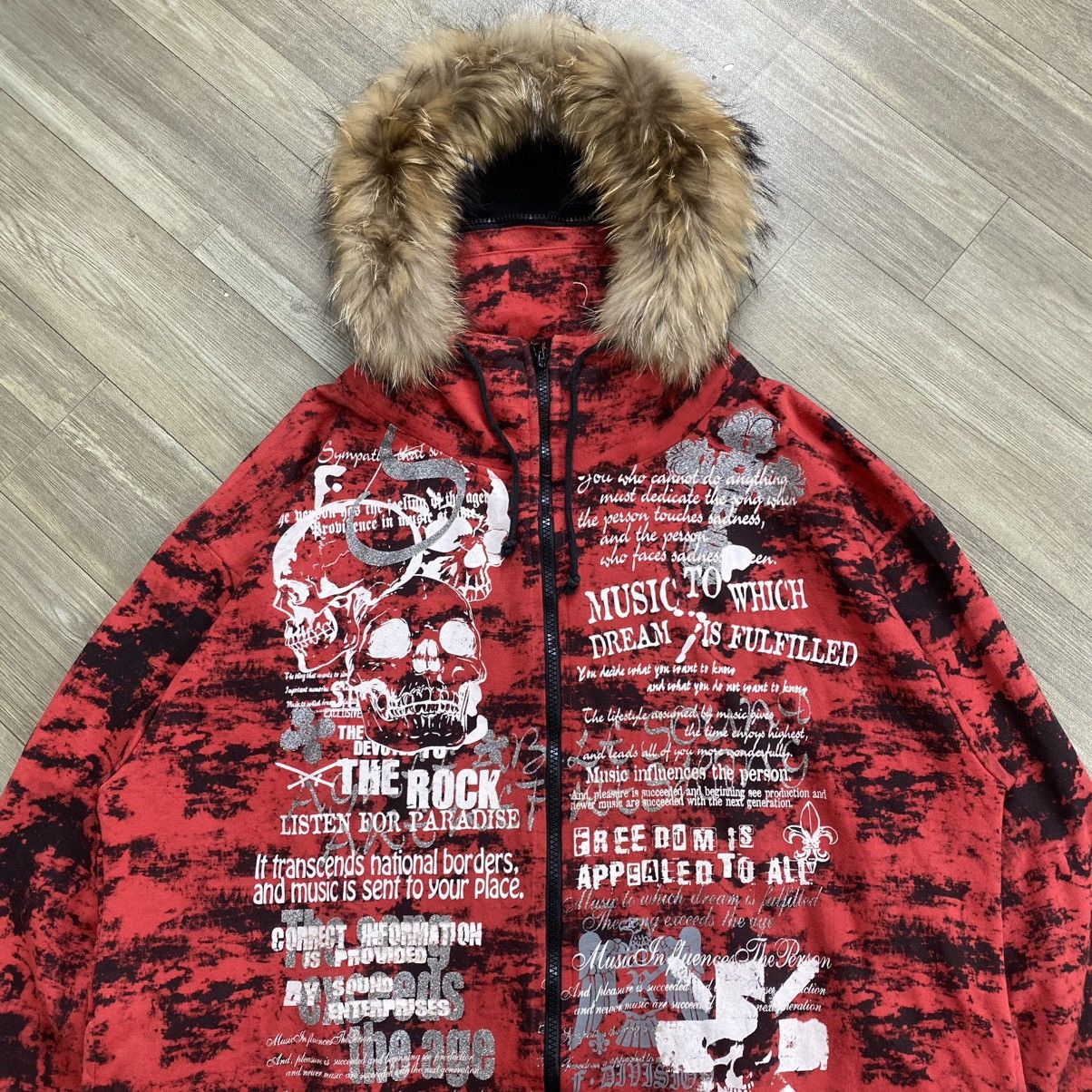 14th Addiction 2000s TimeStep Poem Skulls Mad Punk Lgb Style Fur Hoodie Size US XXL / EU 58 / 5 - 3 Thumbnail