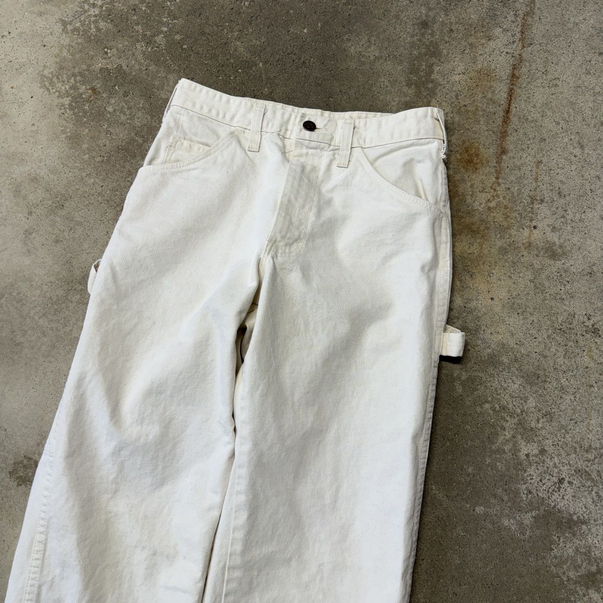 Vintage VINTAGE 80s DICKIES WHITE PAINTER CANVAS CARPENTER PANTS Size US 26 / EU 42 - 5 Thumbnail