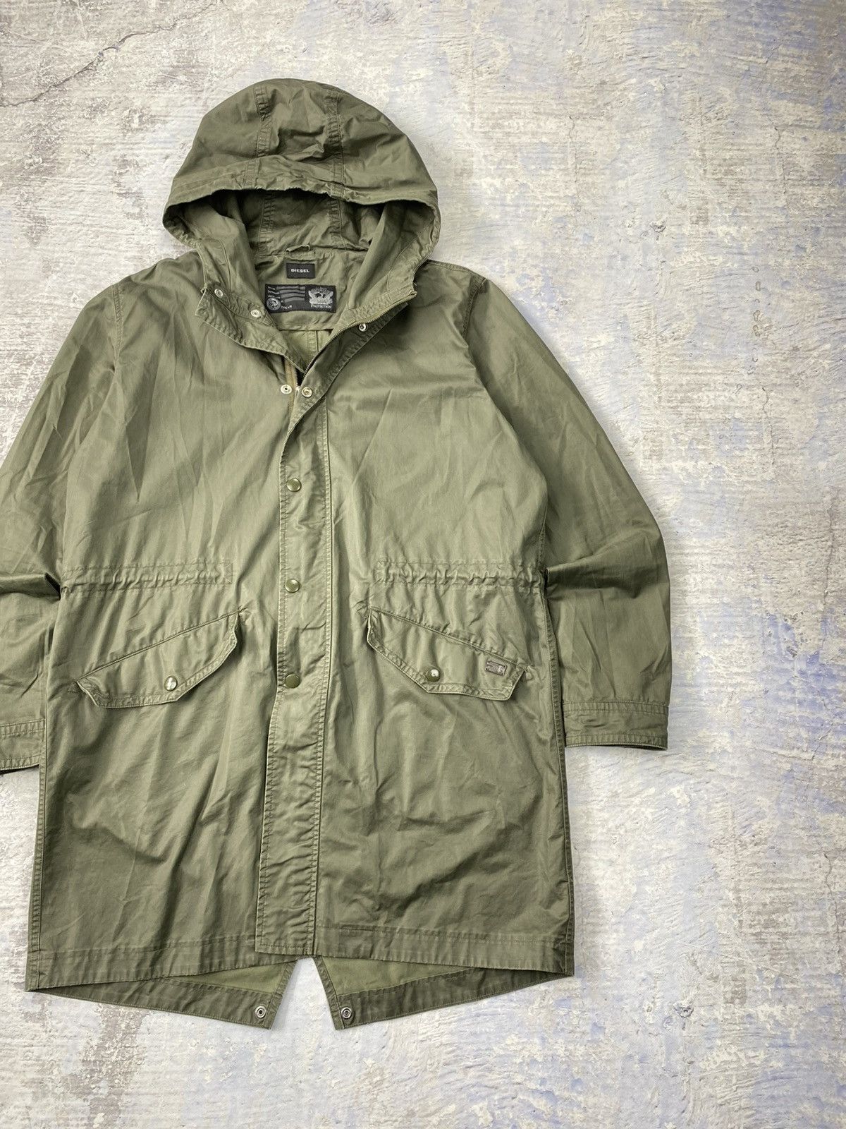 Diesel × Japanese Brand Diesel waxed parka green mens hooded jacket y2k avantgarde Size US XL / EU 56 / 4 - 7 Thumbnail