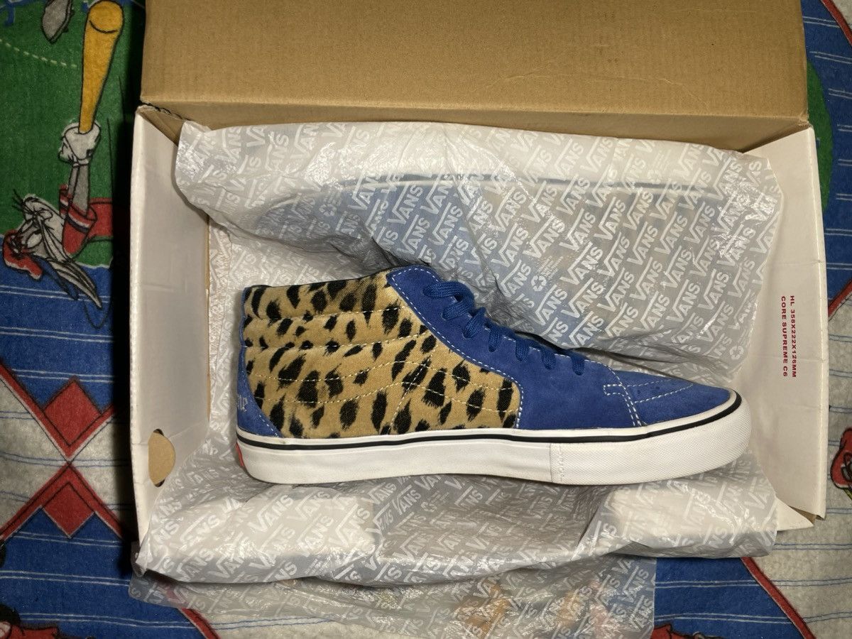 Supreme × Vans Supreme Vans Cheetah Velvet Royal Blue Sz 11.5 Size US 11.5 / EU 44-45 - 1 Thumbnail