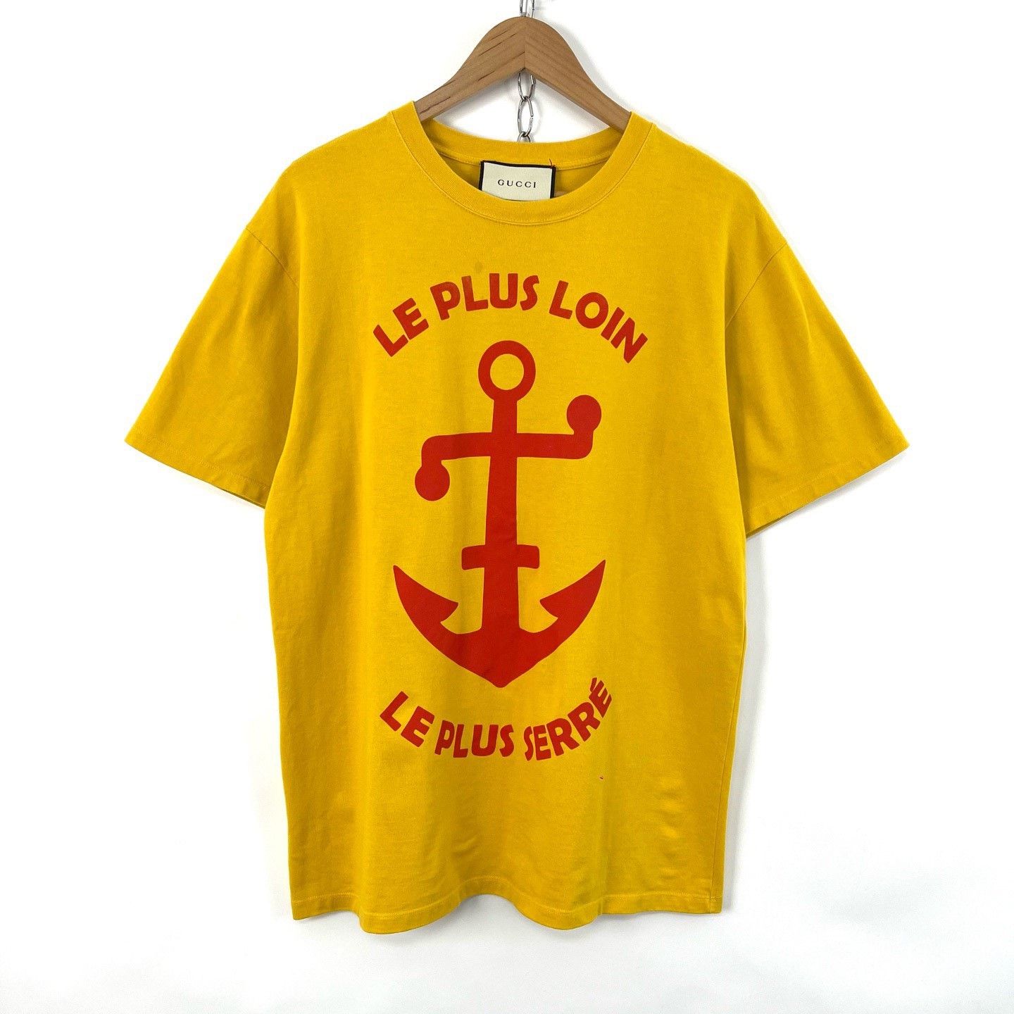 Gucci Gucci Yellow Anchor Print Short Sleeve Size M / US 6-8 / IT 42-44 - 1 Thumbnail