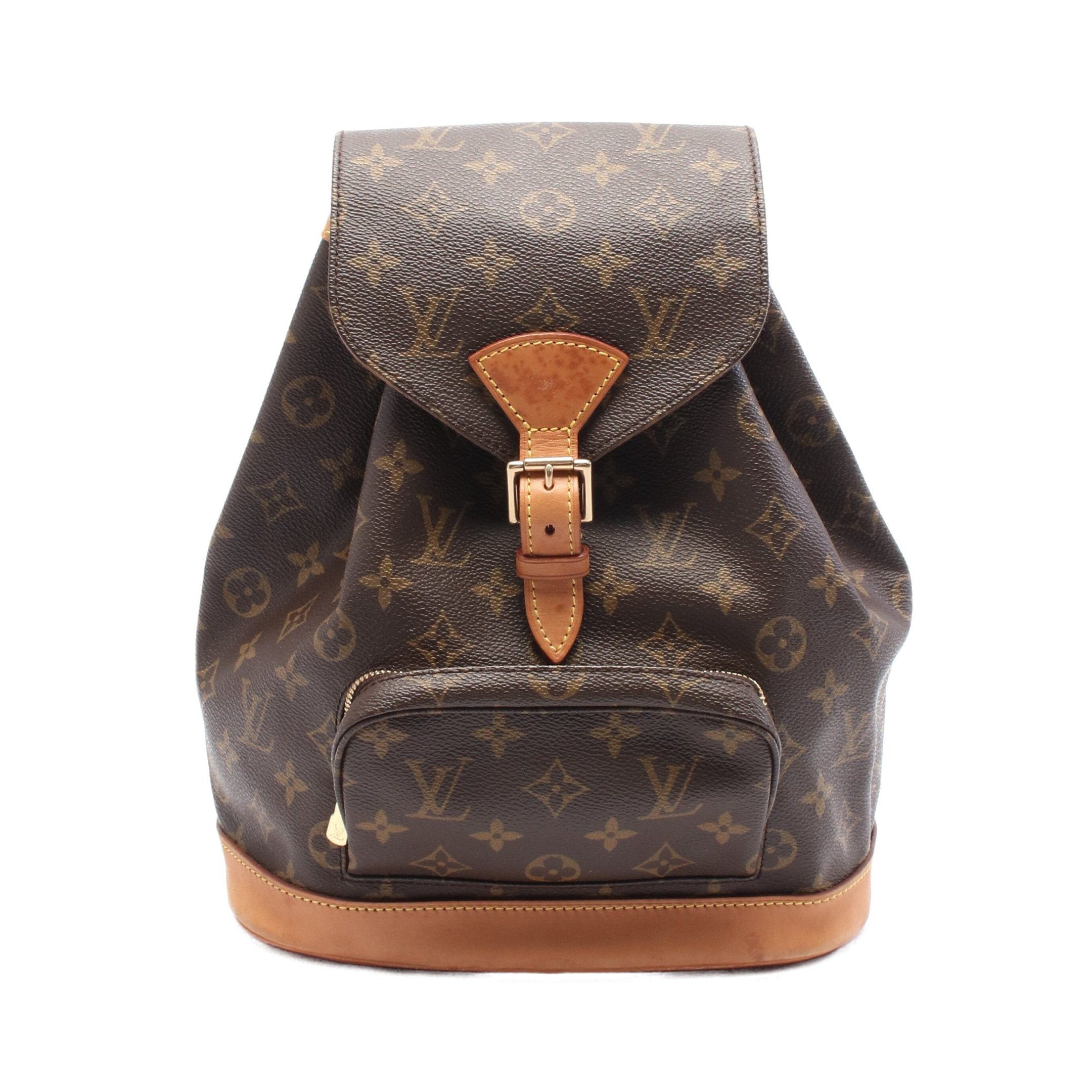 Louis Vuitton Louis Vuitton Montsouris Mm Monogram Backpack Rucksack Leather Brown Size ONE SIZE - 1 Thumbnail