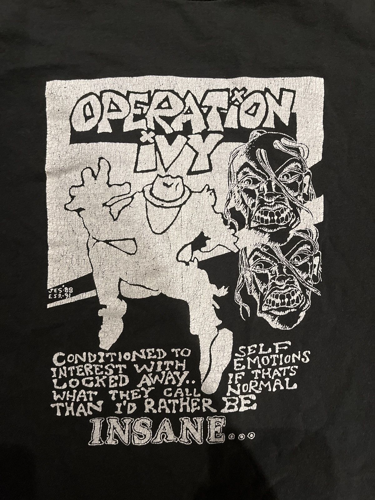 image of Vintage XL Operation Ivy Retro Tour Shirt in Black, Men's