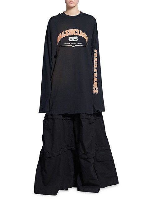Balenciaga o1s1rm0923 T-Shirt in Black Size US M / EU 48-50 / 2 - 2 Thumbnail