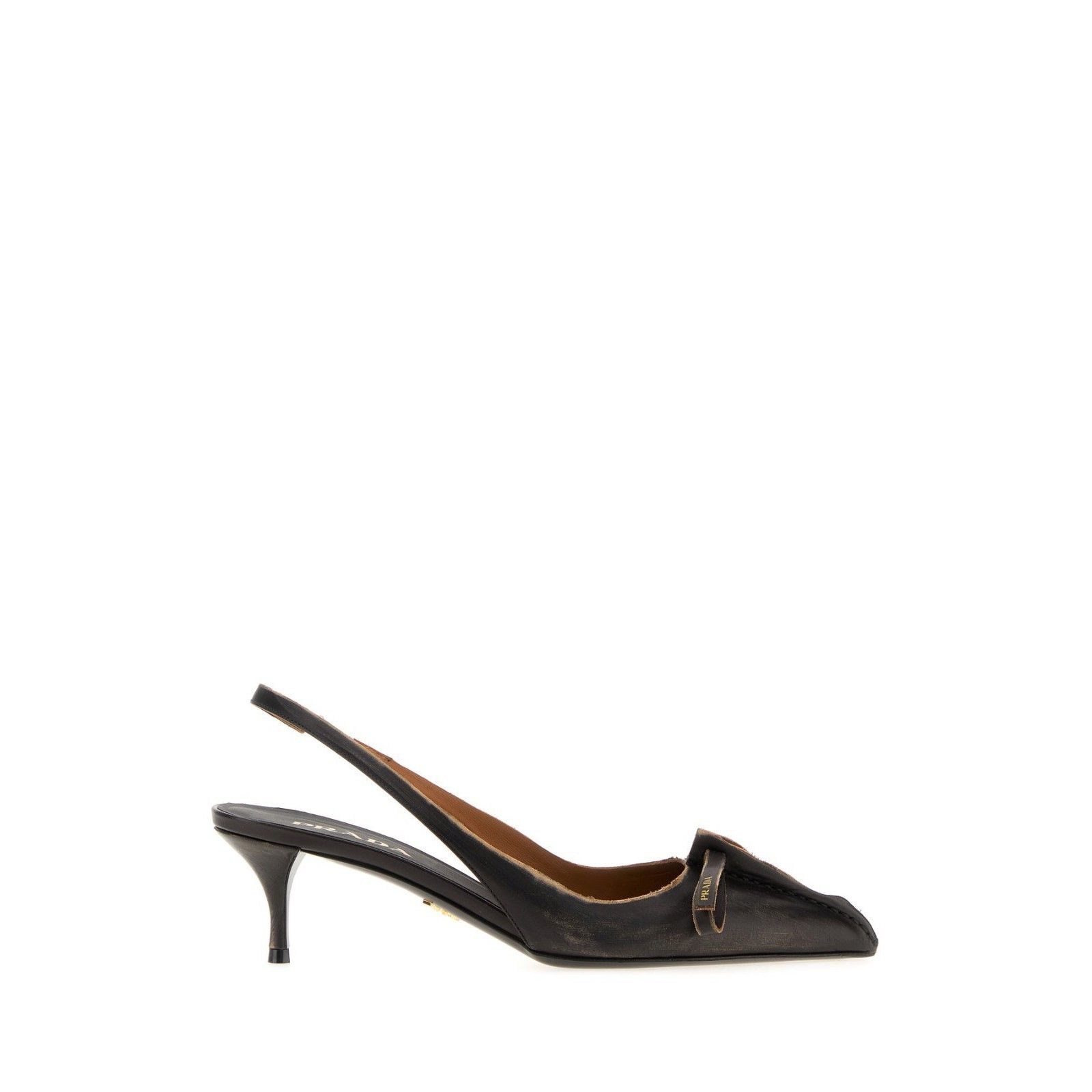 Prada PRADA $1590 Black Slingback Pumps New & Authentic (Women's s Size US 10 / IT 40 - 5 Thumbnail