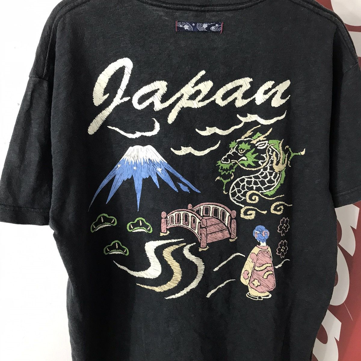 Hysteric Glamour Mind Game Japan Sukajan Yokosuka Phoenix fuji blossom Tee Size US L / EU 52-54 / 3 - 4 Thumbnail