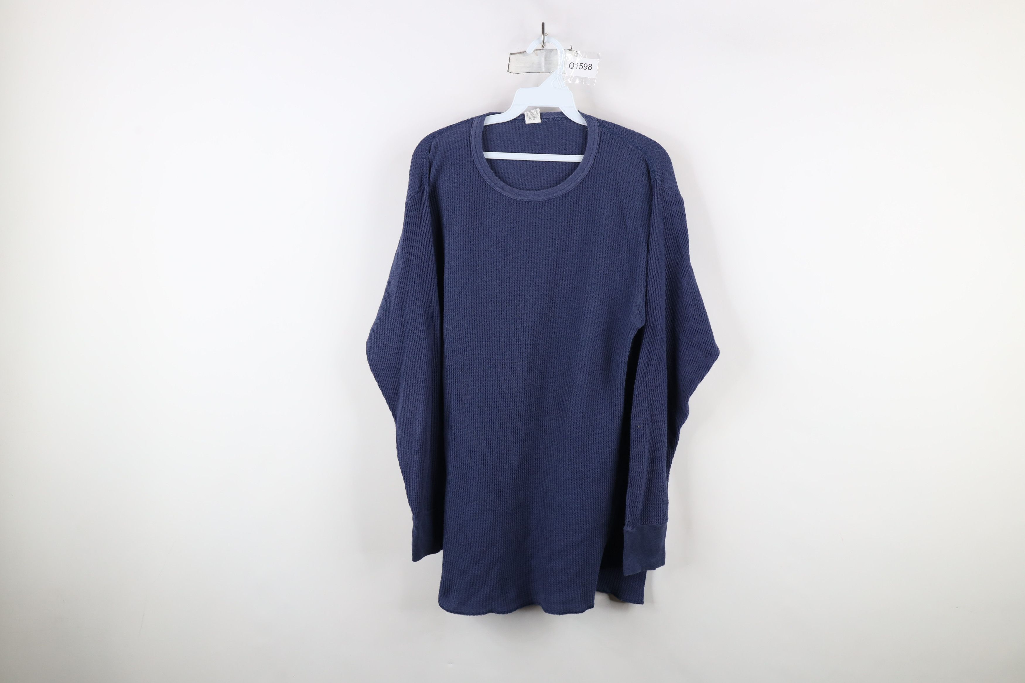 Vintage Vintage 90s Streetwear Waffle Knit Long Sleeve T-Shirt Size US XXL / EU 58 / 5 - 1 Thumbnail