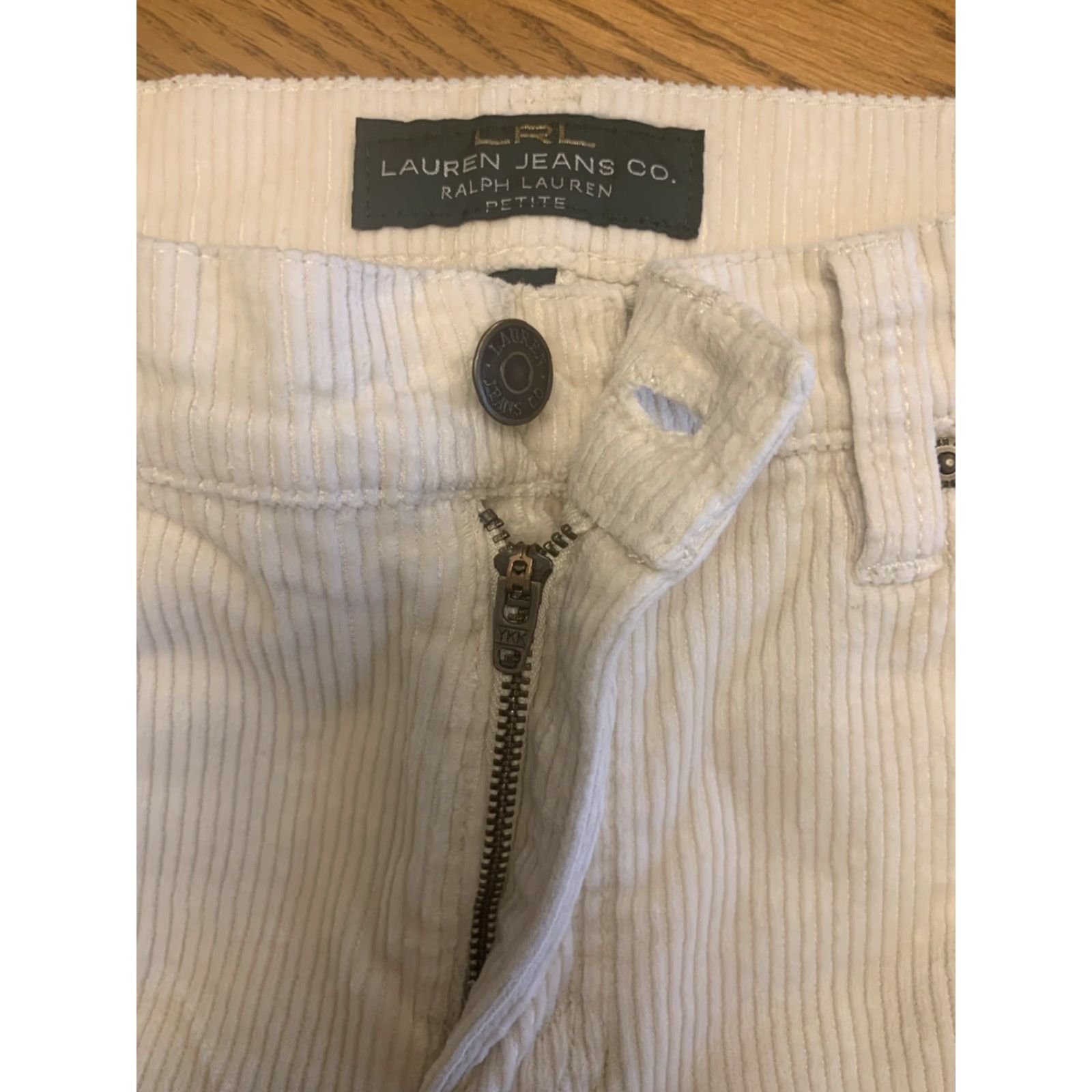 Ralph Lauren VINTAGE Lauren Ralph Lauren Pants Corduroy 32x28.5 Straight Pockets Stretch White 10P Regular Womens Boys Girls Mens Size 24" / US 00 / IT 34 - 4 Thumbnail