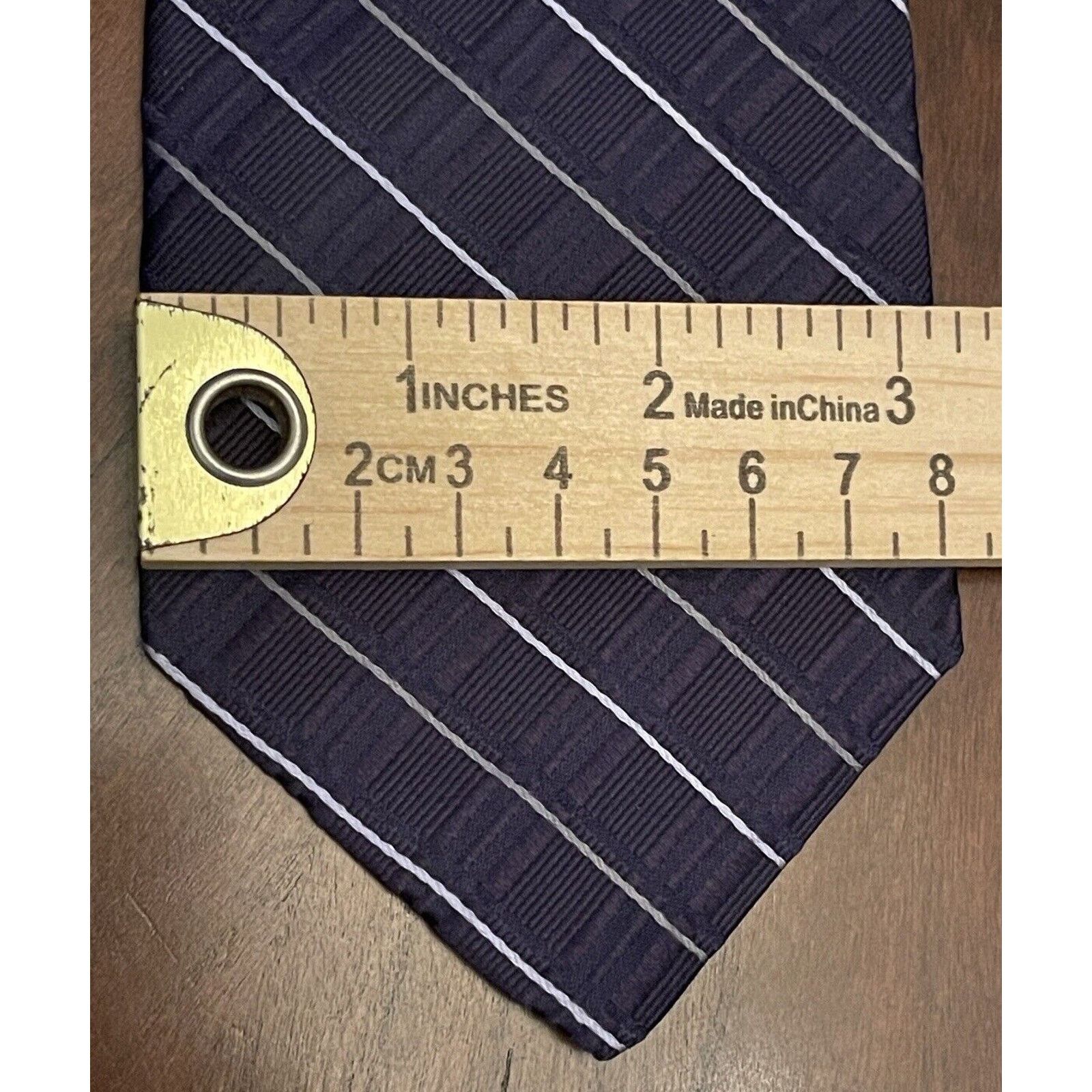 Calvin Klein Ck Calvin Klein Blue 100% Silk Men’s Neck Tie Made In Usa Size ONE SIZE - 4 Thumbnail