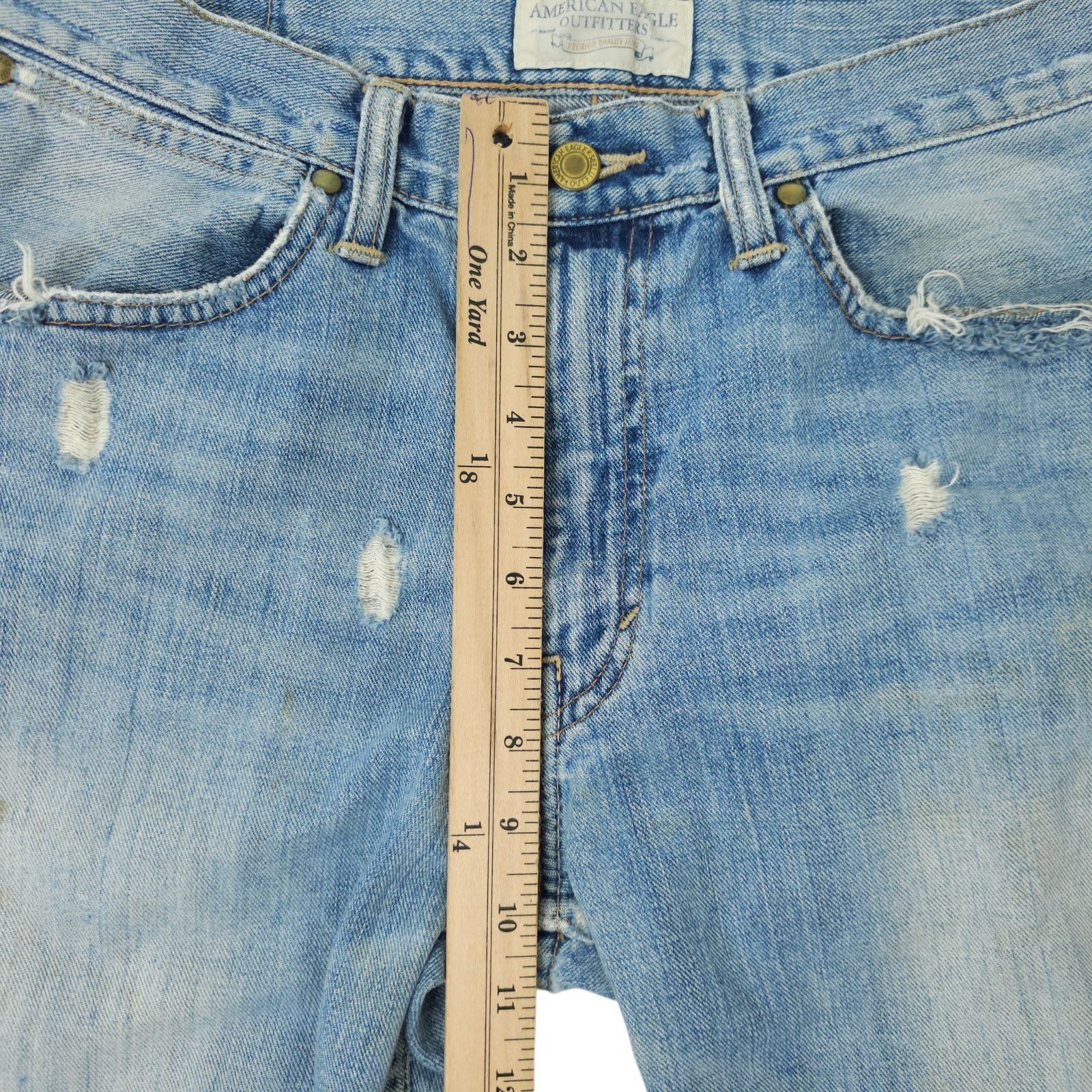 American Eagle Outfitters American Eagle Straight Leg Jeans 31x32 (Fit 31x31.5) Distre Size US 31 - 5 Thumbnail