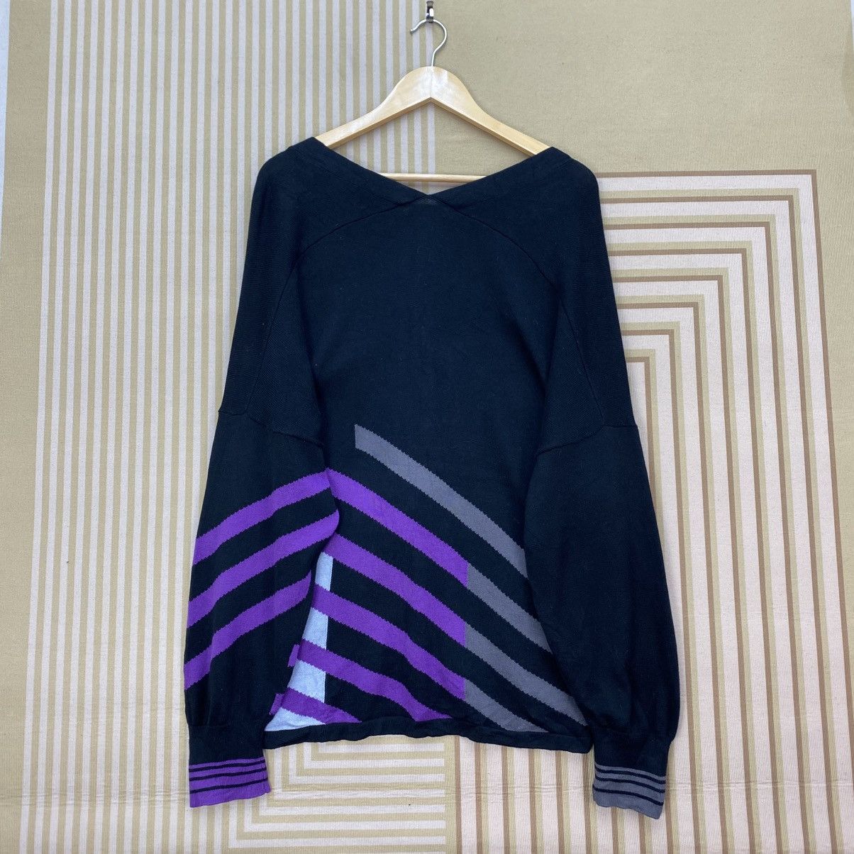 Kansai Yamamoto 🫶Kansai Yamamoto Cardigan V neck Striped Size L / US 10 / IT 46 - 2 Thumbnail