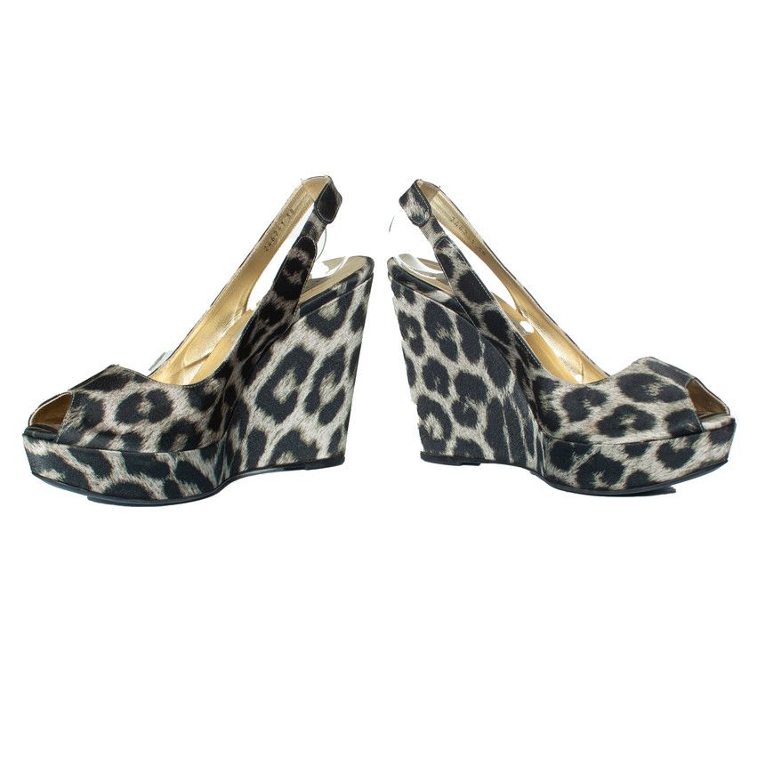 Stella McCartney Stella Mccartney, leopard printed wedges Size US 8 / IT 38 - 6 Thumbnail