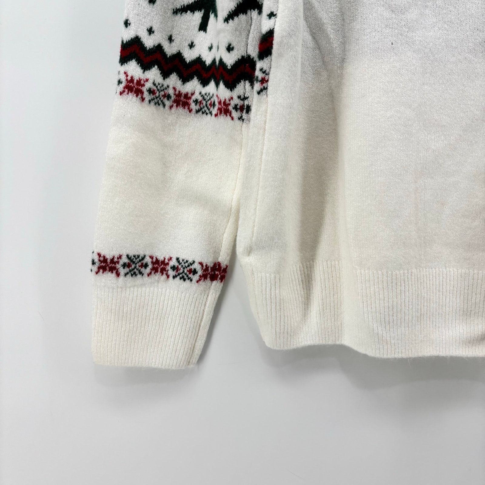 Vince Camuto Vince Camuto Womens Medium Christmas Sweater Cream Farm Size M / US 6-8 / IT 42-44 - 15 Thumbnail