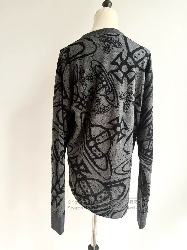 Vivienne Westwood Vivienne Westwood Gray Full Print Saturn Knit Sweater Size M / US 6-8 / IT 42-44 - 5 Thumbnail