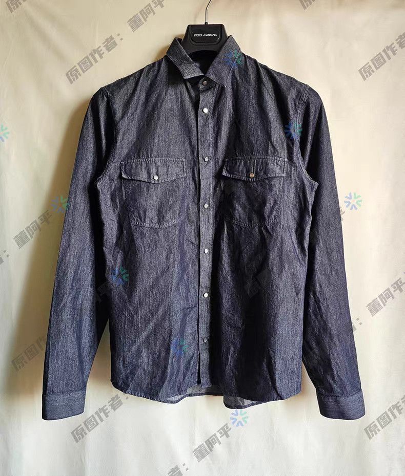 Dior Blue Long Sleeve Button-Up Shirt Size M Size US M / EU 48-50 / 2 - 1 Thumbnail