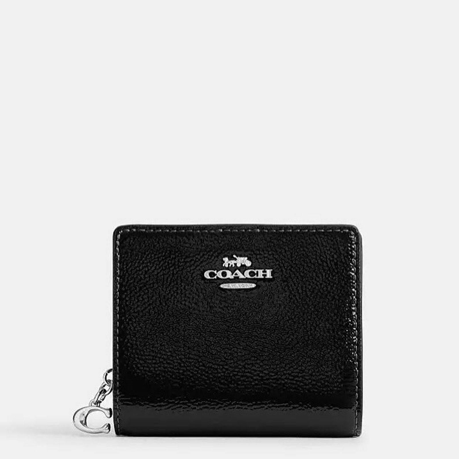 Coach NWT Coach Black Patent Leather Snap Small Wallet CW790 Size ONE SIZE - 6 Thumbnail