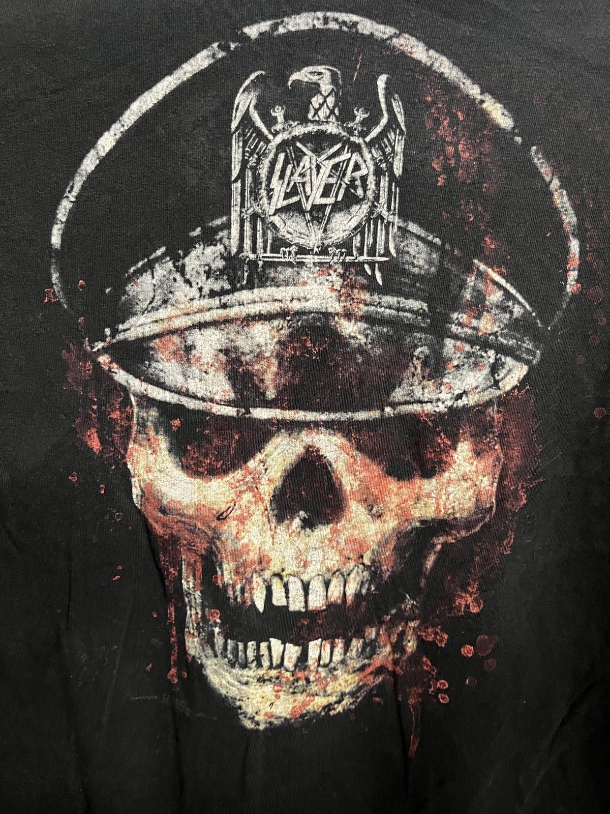 Designer Faded Slayer Tee - Slayer Eagle Soldier Official T-shirt - L Size US L / EU 52-54 / 3 - 4 Thumbnail