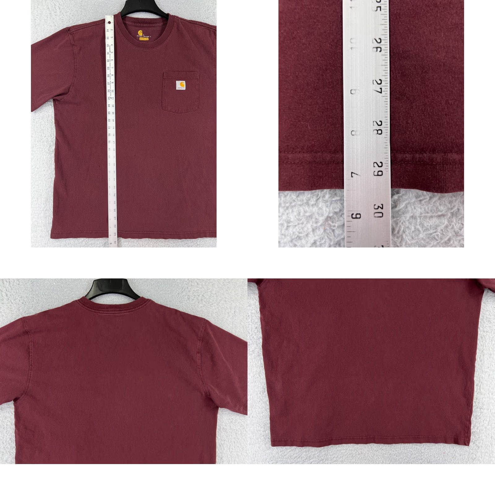 Carhartt Carhartt Mens Shirt L Red Short Sleeve Crew Neck Cotton Workwear Pocket K87 Size US L / EU 52-54 / 3 - 9 Thumbnail