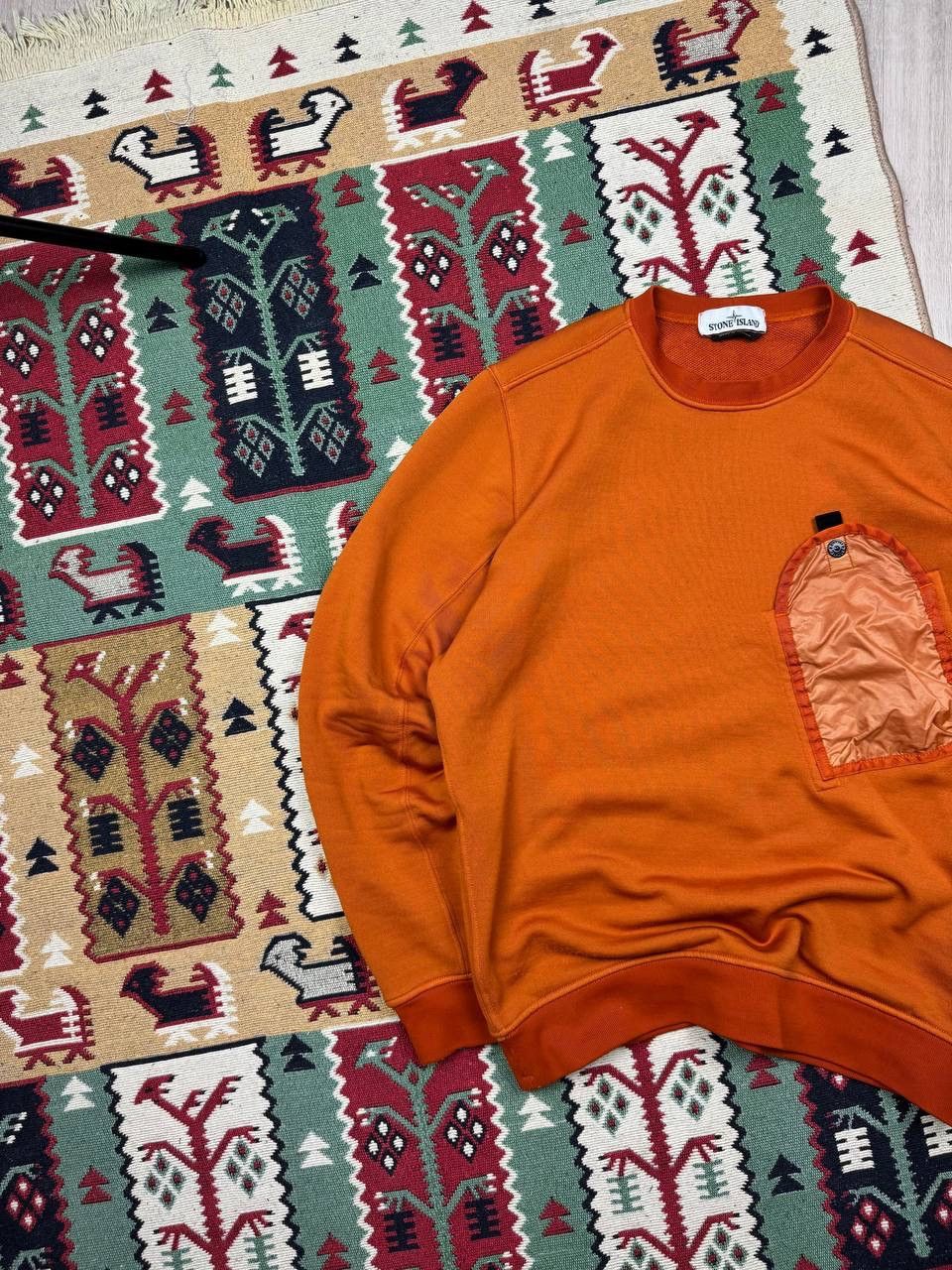 Japanese Brand × Stone Island × Vintage Vintage Stone Island Nylon Pocket Orange RARE Sweatshirt Size US L / EU 52-54 / 3 - 2 Thumbnail
