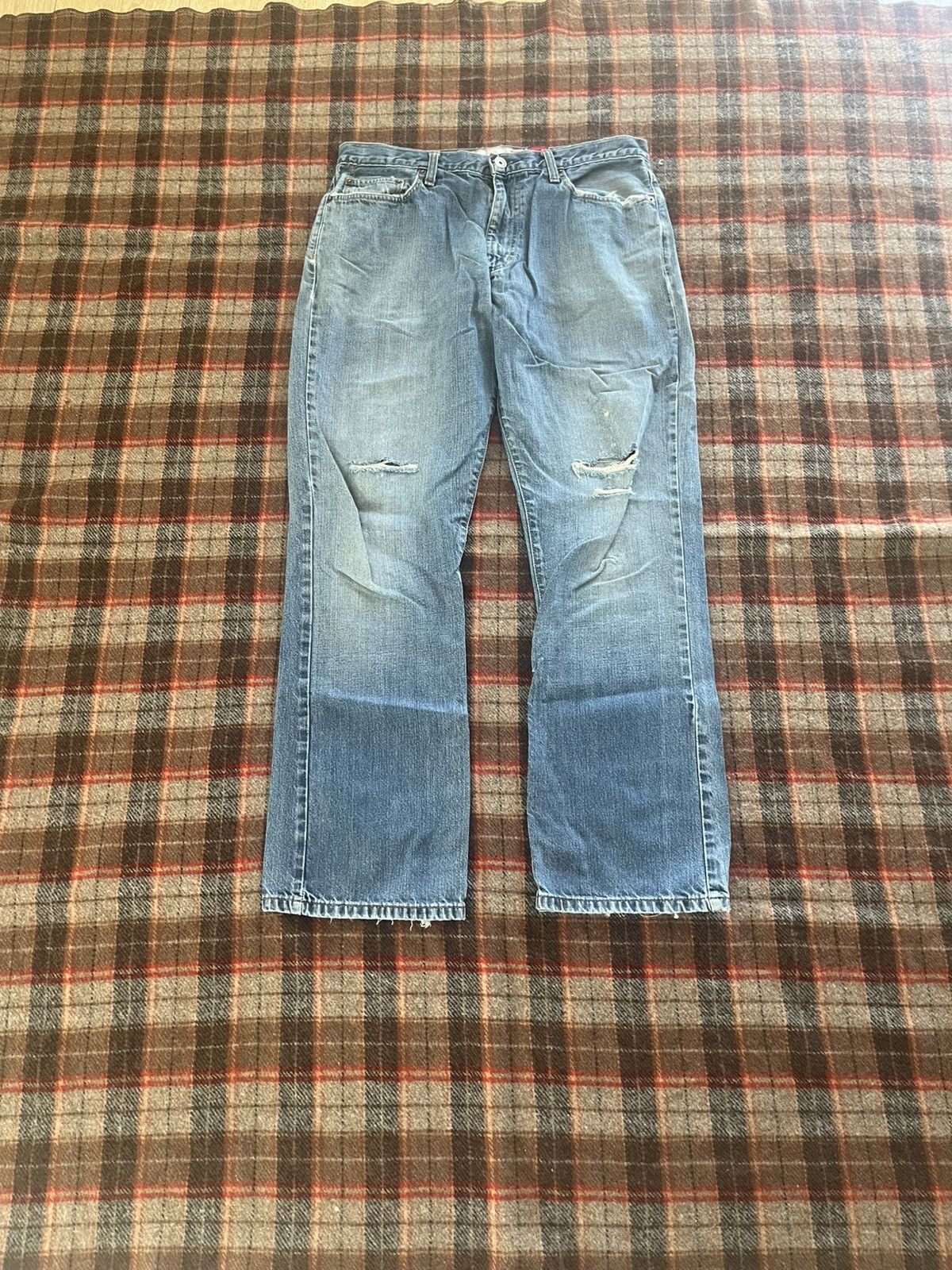 Quiksilver Vintage 2000’s Quiksilver Grunge Skater Flare Blue Jeans 34 Size US 34 / EU 50 - 1 Thumbnail