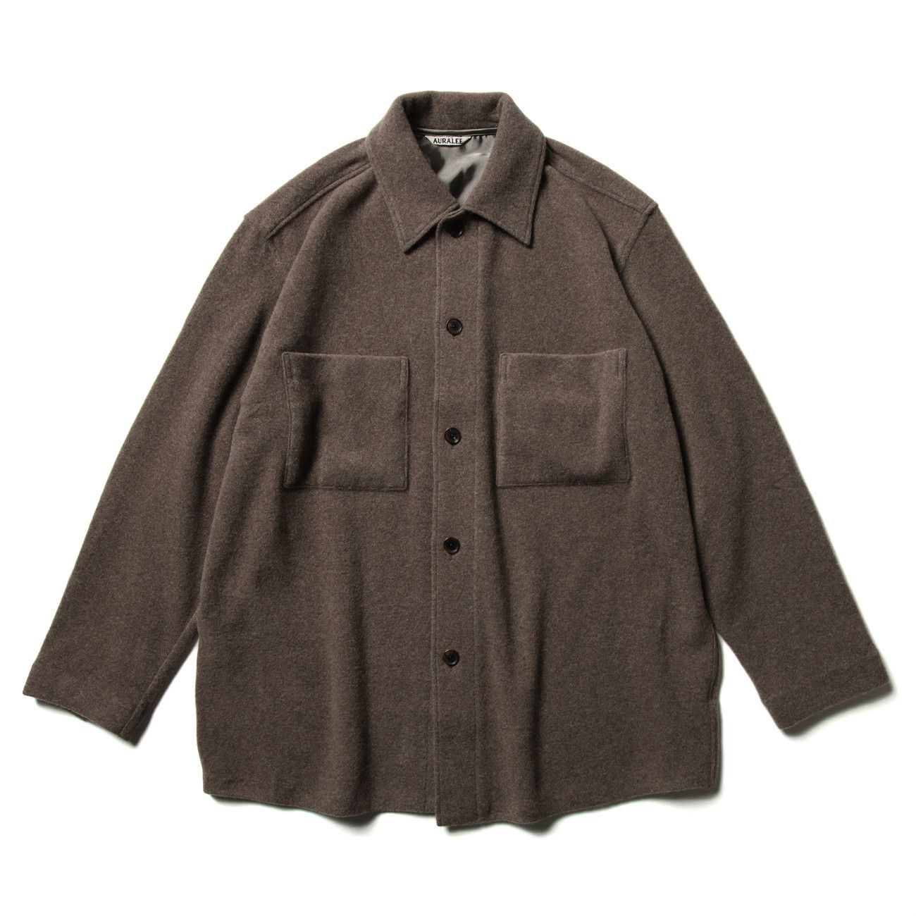 Auralee AURALEE CASHMERE WOOL BRUSHED JERSEY BIG SHIRT | Grailed