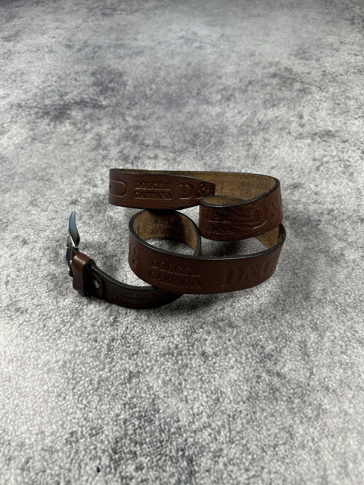 Genuine Leather Y2K Logo D&G Dolce&Gabbana Leather Belts Streetwear Opium Size ONE SIZE - 1 Thumbnail