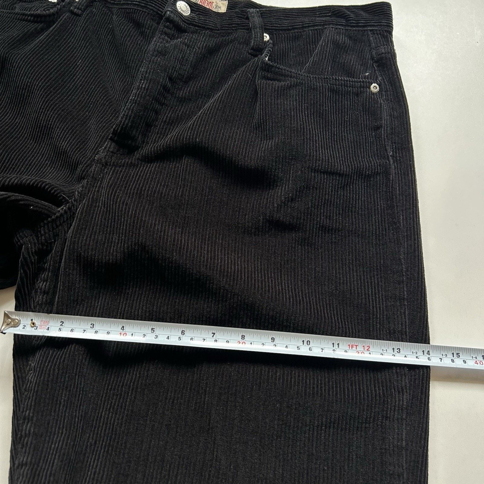 Stussy Corduroy Big Ol Jeans Black Size 34 Baggy Relaxed Fit