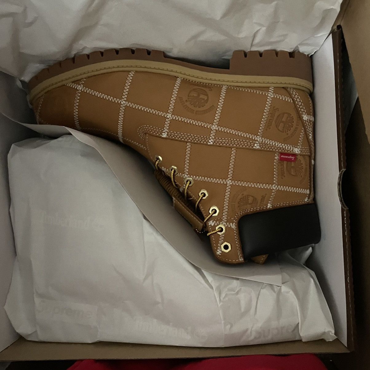 Supreme × Timberland SUPREME Timberland Patchwork 6” Waterproof Boot Wheat 11.5 Size US 11.5 / EU 44-45 - 1 Thumbnail
