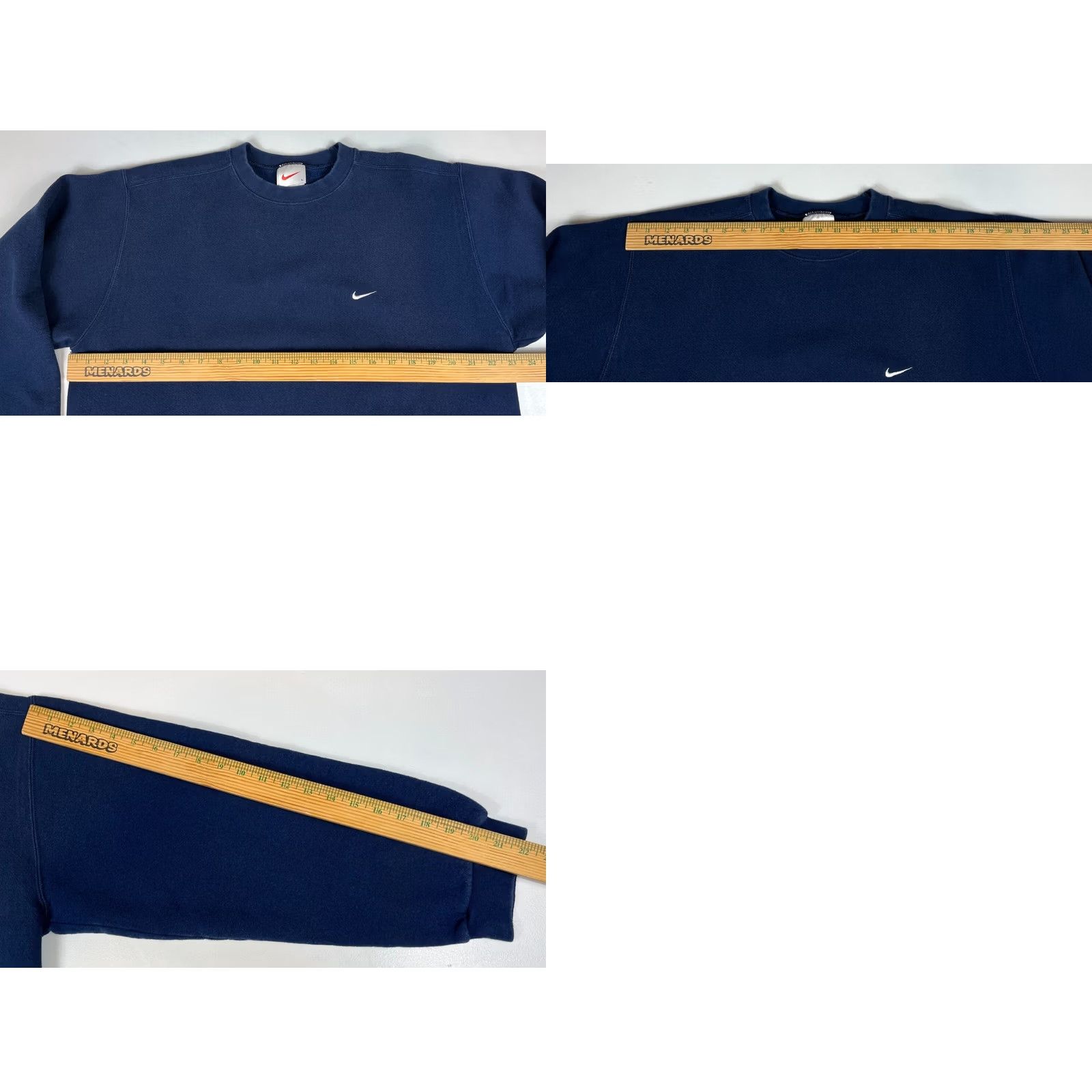 Nike Nike Men’s Vintage 90s Crewneck Sweatshirt Shirt L Navy White Embroidered Logo Crew Neck Size US L / EU 52-54 / 3 - 8 Thumbnail